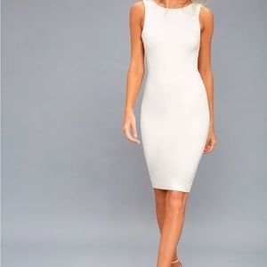 Like a Lady White Backless Midi Dress